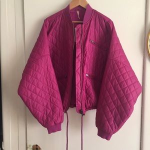 Free People quilted dolman bomber jacket s